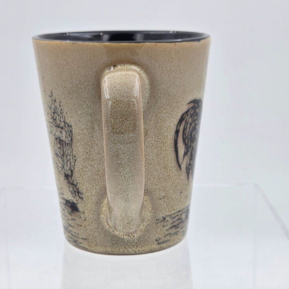 Pfaltzgraff Homespun Rooster Set of 2 Mugs Ceramic Beige Brown Farmhouse - Picture 5 of 7